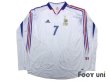 Photo1: France 2004 Away Authentic Long Sleeve Shirt #7 Pires (1)