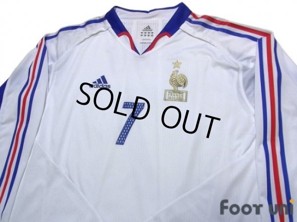 Photo3: France 2004 Away Authentic Long Sleeve Shirt #7 Pires (3)