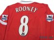 Photo4: Manchester United 2004-2006 Home Long Sleeve Shirt #8 Rooney BARCLAYS PREMIERSHIP Patch/Badge (4)