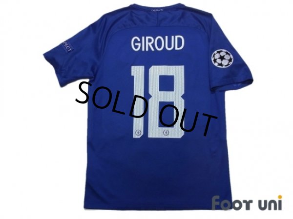 Photo2: Chelsea 2017-2018 Home Shirt #18 Olivier Giroud Champions League Patch/Badge Respect Patch/Badge (2)