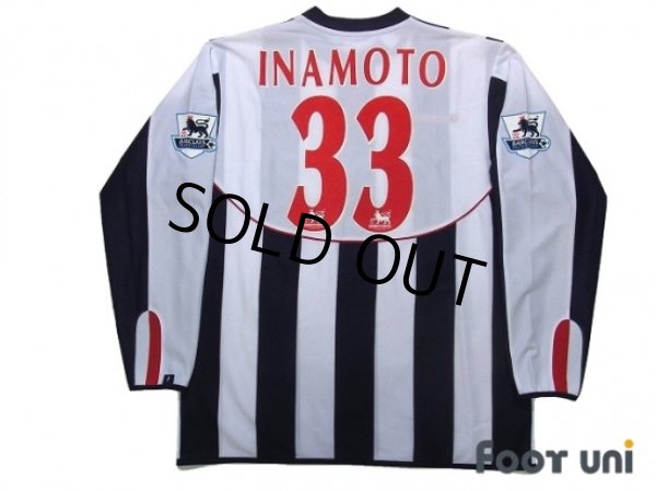Photo2: West Bromwich Albion 2004-2005 Home Long Sleeve Shirt #33 Inamoto BARCLAYS PREMIERSHIP Patch/Badge (2)