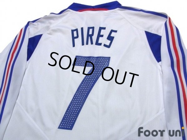 Photo4: France 2004 Away Authentic Long Sleeve Shirt #7 Pires (4)