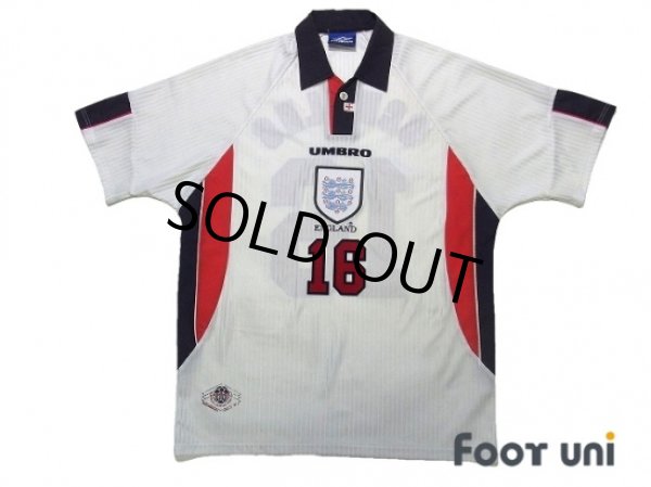 Photo1: England 1998 Home Shirt #16 Scholes (1)