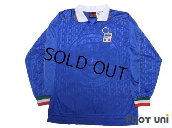 Photo1: Italy 1995 Home Player Long Sleeve Shirt #9 (1)