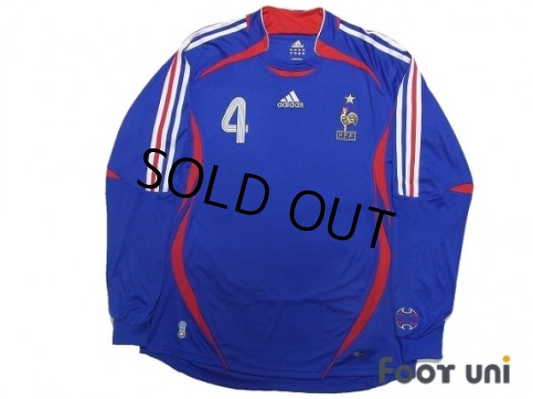 Photo1: France 2006 Home Long Sleeve Shirt #4 Vieira (1)