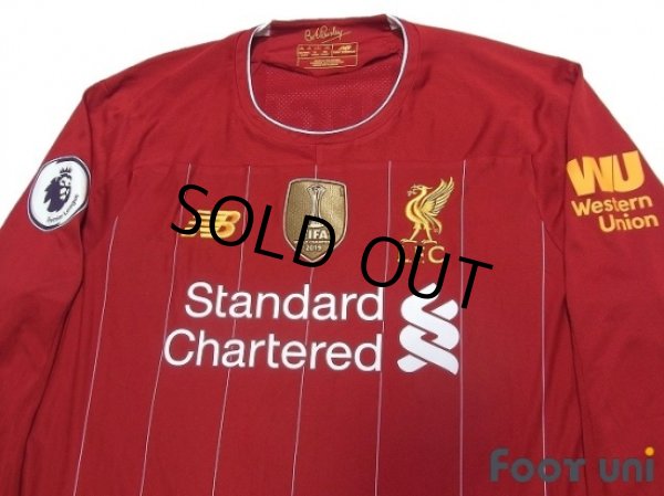 Photo3: Liverpool 2019-2020 Home Long Sleeve Shirt #4 Virgil van Dijk Premier League Patch/Badge (3)