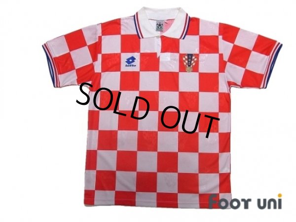 Photo1: Croatia Euro 1996 Home Shirt (1)