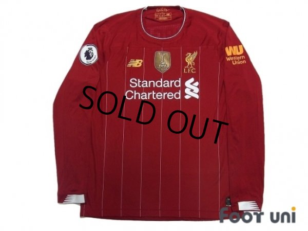 Photo1: Liverpool 2019-2020 Home Long Sleeve Shirt #4 Virgil van Dijk Premier League Patch/Badge (1)