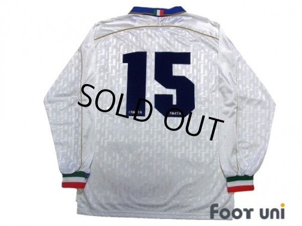 Photo2: Italy 1995 Away Player Long Sleeve Shirt #15 (2)