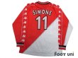 Photo2: AS Monaco 1999-2000 Home Long Sleeve Shirt #11 Simone (2)