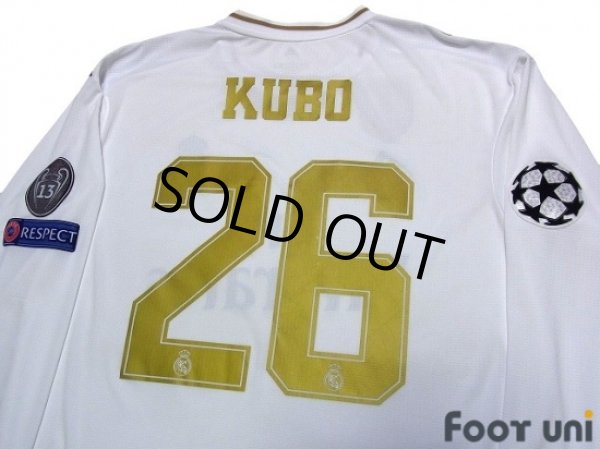 Photo4: Real Madrid 2019-2020 Home Authentic Shirts and shorts Set #26 Kubo Champions League Patch/Badge (4)