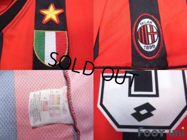 Photo6: AC Milan 1996-1997 Home Shirt #9 George Weah Scudetto Patch/Badge (6)