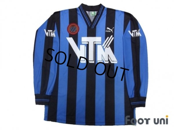 Photo1: Club Brugge 1992-1994 Home Long Sleeve Shirt (1)