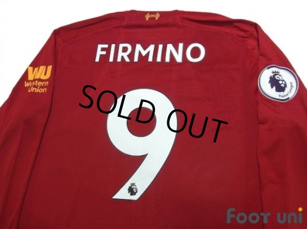 Photo4: Liverpool 2019-2020 Home Long Sleeve Shirt #9 Firmino Premier League Patch/Badge (4)