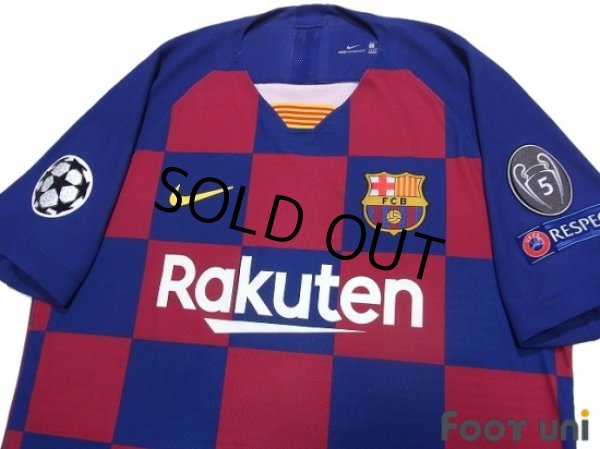 Photo3: FC Barcelona 2019-2020 Home Authentic Shirt #10 Messi Champions League Patch/Badge (3)