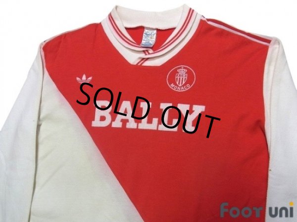 Photo3: AS Monaco 1986-1987 Home Long Sleeve Shirt (3)