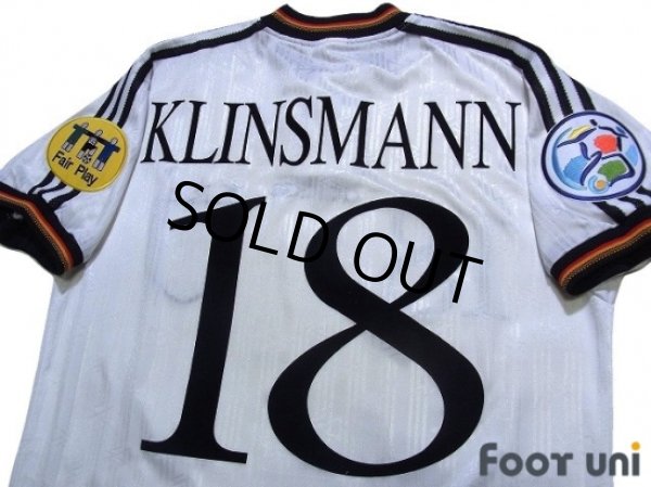 Photo4: Germany Euro 1996 Home Shirt #18 Klinsmann UEFA Euro 1996 Patch/Badge UEFA Fair Play Patch/Badge (4)