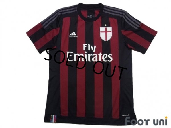 Photo1: AC Milan 2015-2016 Home Shirt (1)