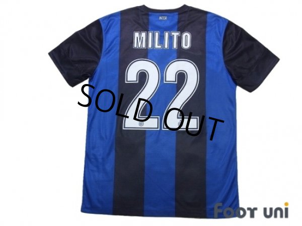 Photo2: Inter Milan 2012-2013 Home Shirt #22 Milito (2)