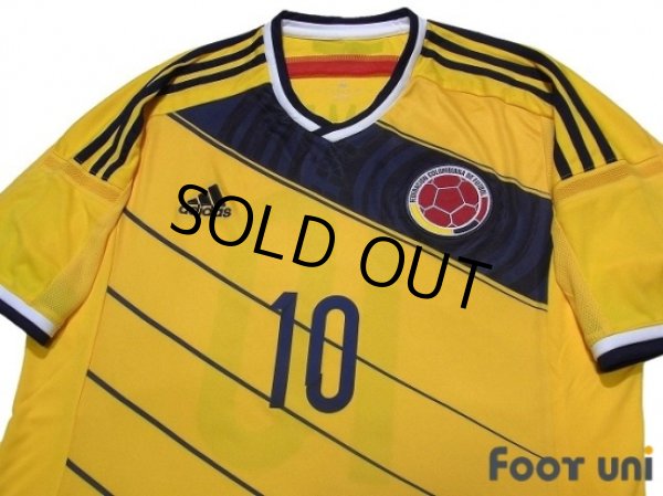 Photo3: Colombia 2014 Home Shirt #10 James Rodríguez (3)