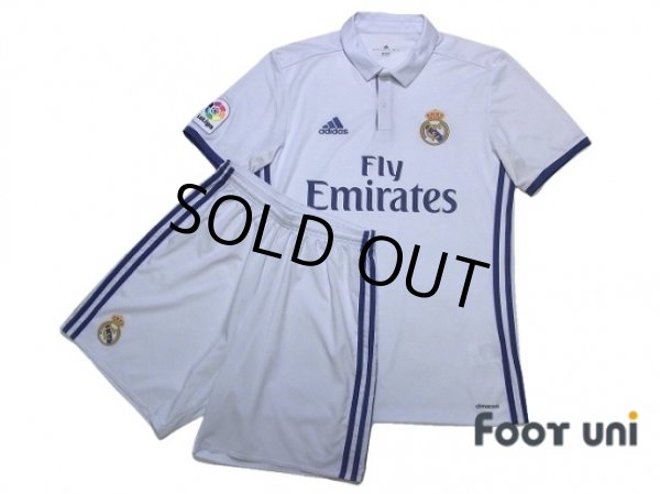 Photo1: Real Madrid 2016-2017 Home Shirt and Shorts Set La Liga Patch/Badge (1)