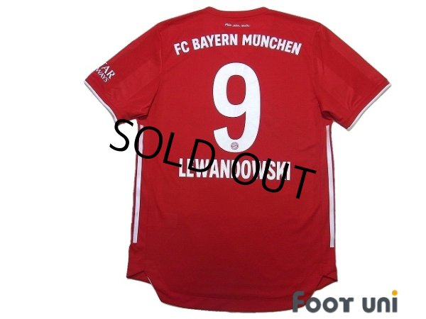 Photo2: Bayern Munchen 2020-2021 Home Authentic Shirt #9 Lewandowski (2)