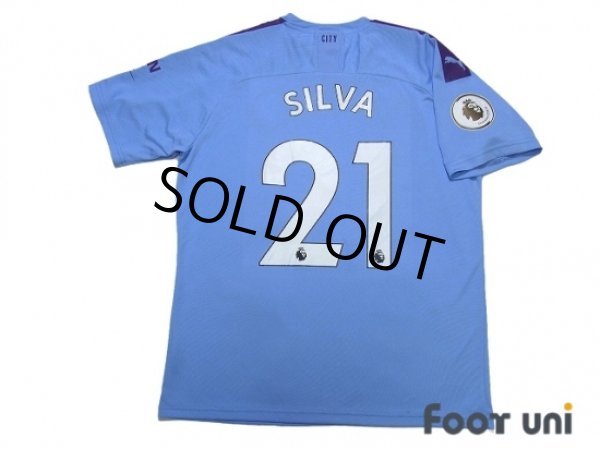 Photo2: Manchester City 2019-2020 Home Shirt #21 Silva Premier League Patch/Badge (2)