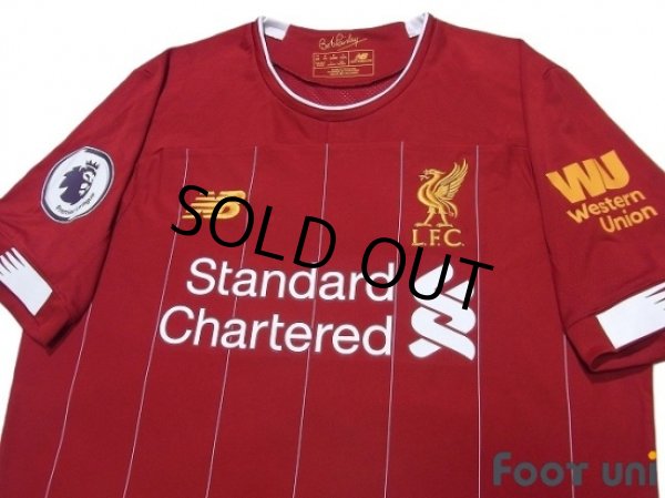Photo3: Liverpool 2019-2020 Home Shirt and Shorts Set #11 Mohamed Salah Premier League Patch/Badge (3)