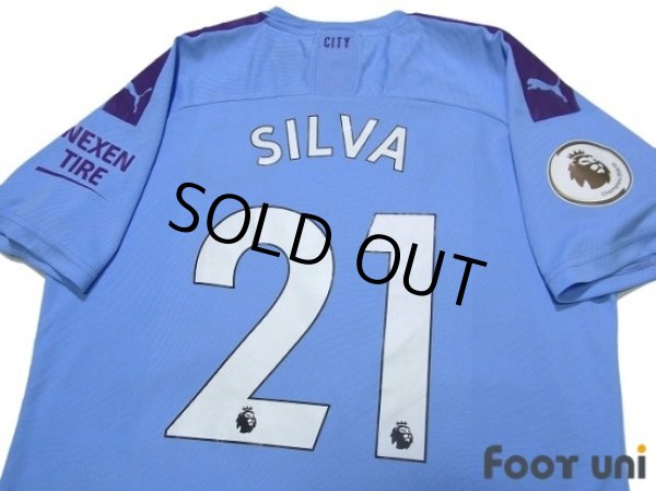 Photo4: Manchester City 2019-2020 Home Shirt #21 Silva Premier League Patch/Badge (4)