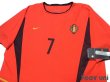 Photo3: Belgium 2002 Home Shirt #7 Wilmots w/tags (3)