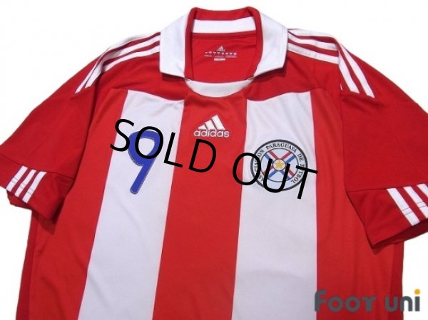 Photo3: Paraguay 2010 Home Shirt #9 Santa Cruz (3)