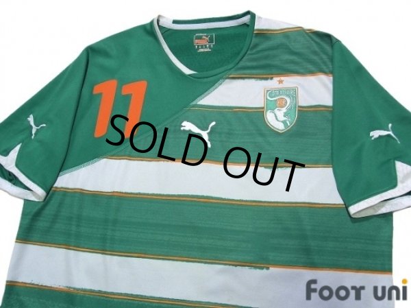 Photo3: Cote d'Ivoire 2010 Away Shirt #11 Drogba (3)
