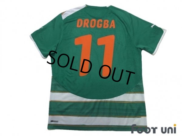 Photo2: Cote d'Ivoire 2010 Away Shirt #11 Drogba (2)