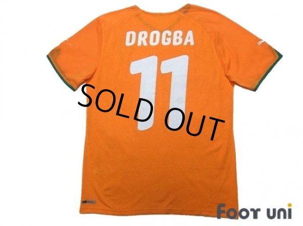 Photo2: Cote d'Ivoire 2010 Home Shirt #11 Drogba (2)