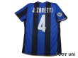 Photo2: Inter Milan 2008-2009 Home Shirt #4 J.Zanetti Lega Calcio Patch/Badge w/tags (2)