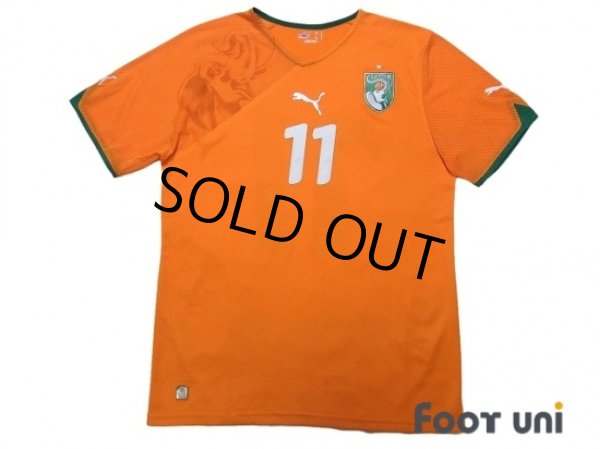 Photo1: Cote d'Ivoire 2010 Home Shirt #11 Drogba (1)