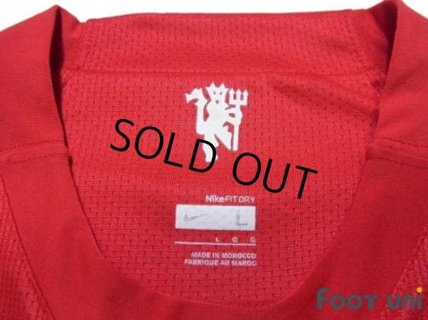 Photo5: Manchester United 2007-2009 Home Long Sleeve Shirt #7 Ronaldo Champions Barclays Premier League Patch/Badge (5)