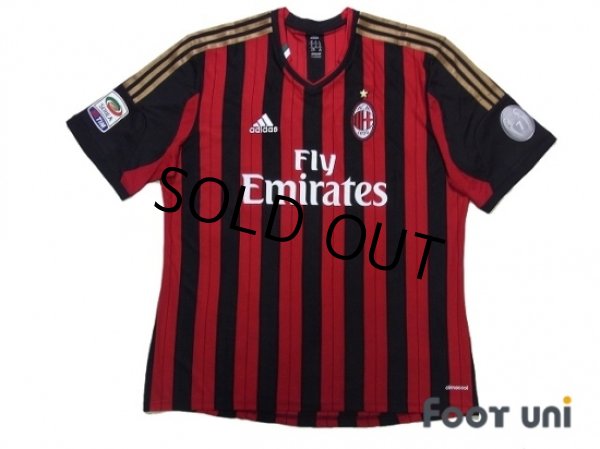 Photo1: AC Milan 2013-2014 Home Shirt #10 Keisuke Honda Serie A Tim Patch/Badge w/tags (1)