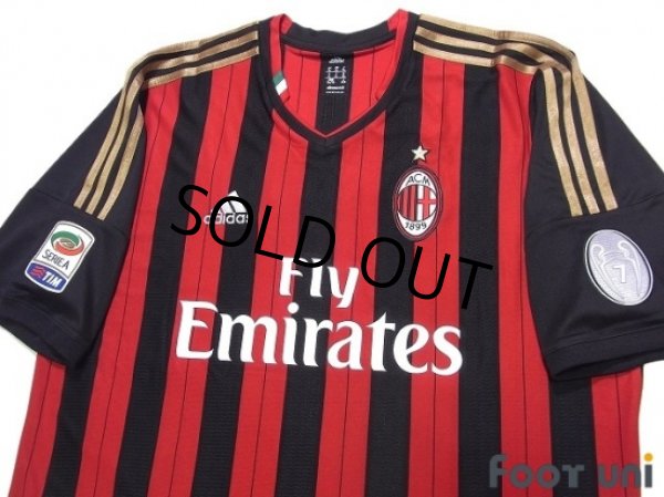 Photo3: AC Milan 2013-2014 Home Shirt #10 Keisuke Honda Serie A Tim Patch/Badge w/tags (3)