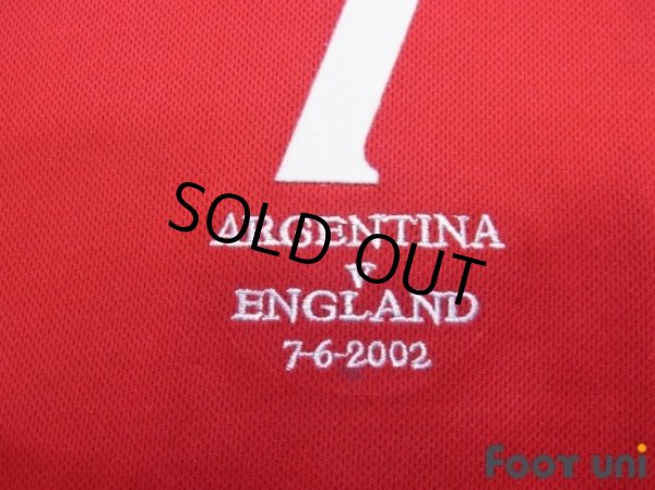 Photo7: England 2002 Away Shirt #7 Beckham ARGENTINA v ENGLAND 7·6·2002 w/tags (7)