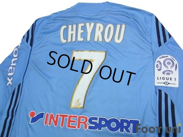 Photo4: Olympique Marseille 2009-2010 Away Player Long Sleeve Shirt #7 Cheyrou Ligue 1 Patch/Badge w/tags (4)