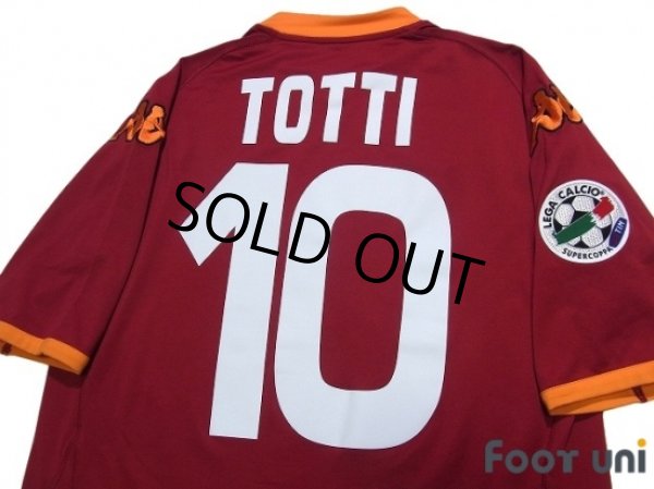Photo4: AS Roma 2007-2008 Home Shirt #10 Totti Supercoppa Patch/Badge Coppa Italia Patch/Badge (4)