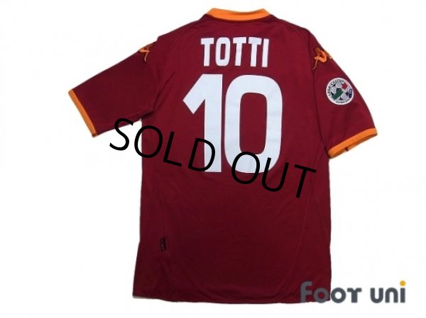 Photo2: AS Roma 2007-2008 Home Shirt #10 Totti Supercoppa Patch/Badge Coppa Italia Patch/Badge (2)
