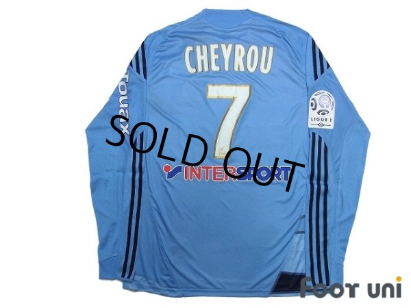 Photo2: Olympique Marseille 2009-2010 Away Player Long Sleeve Shirt #7 Cheyrou Ligue 1 Patch/Badge w/tags (2)