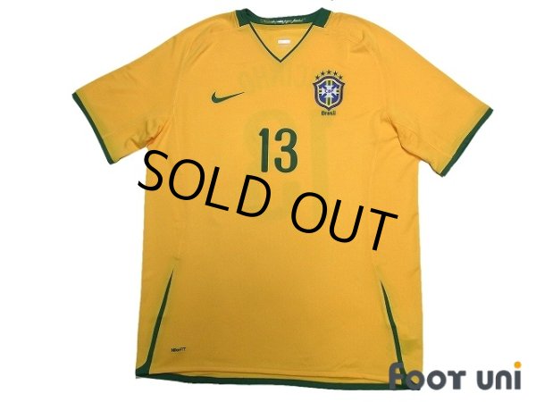 Photo1: Brazil 2008 Home Shirt #13 Cicinho w/tags (1)
