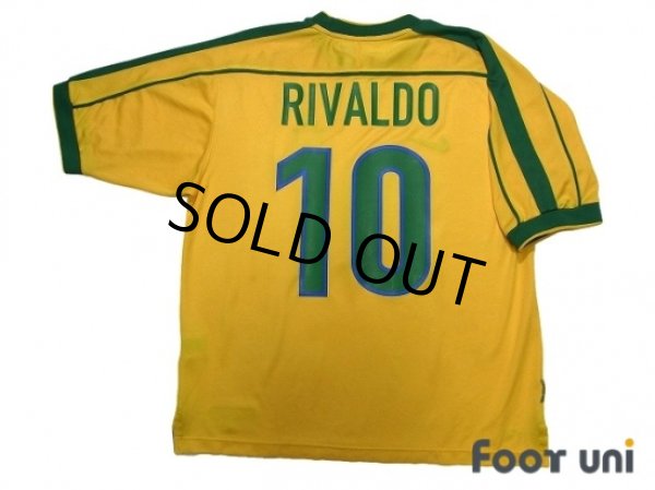Photo2: Brazil 1998 Home Shirt #10 Rivaldo (2)
