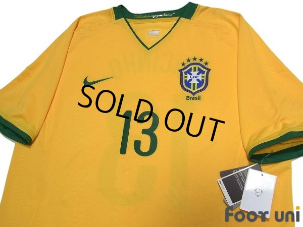 Photo3: Brazil 2008 Home Shirt #13 Cicinho w/tags (3)