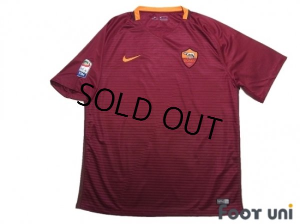 Photo1: AS Roma 2016-2017 Home Shirt #10 Totti Serie A Tim Patch/Badge w/tags (1)