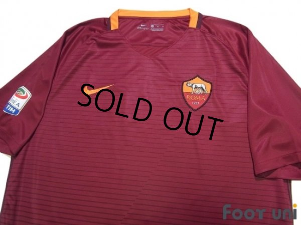 Photo3: AS Roma 2016-2017 Home Shirt #10 Totti Serie A Tim Patch/Badge w/tags (3)