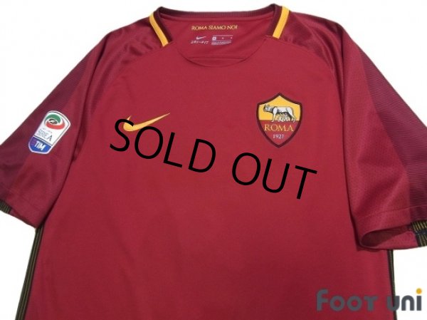 Photo3: AS Roma 2017-2018 Home Shirt #6 Strootman Serie A Tim Patch/Badge (3)